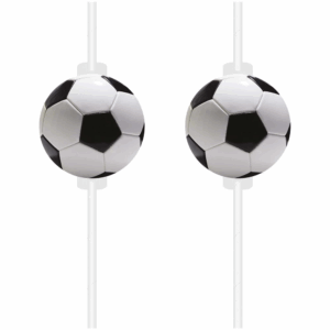 Procos Slamky s motívom Futbal 4 ks - kovove slamky, slamky, sklenene slamky, papierove slamky, bambusove slamky, eko slamky, nerezove slamky, bambusové slamky, kovové slamky dm, ekologicke slamky, kefka na slamky, bio slamky, ryzove slamky, psenicne slamky