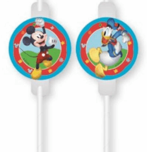 Procos Slamky s motívom Mickey Mouse 4 ks - kovove slamky, slamky, sklenene slamky, papierove slamky, bambusove slamky, eko slamky, nerezove slamky, bambusové slamky, kovové slamky dm, ekologicke slamky, kefka na slamky, bio slamky, ryzove slamky, psenicne slamky
