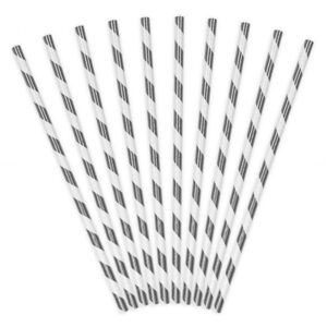 Slamky dizajnové s prúžkami strieborné - kovove slamky, slamky, sklenene slamky, papierove slamky, bambusove slamky, eko slamky, nerezove slamky, bambusové slamky, kovové slamky dm, ekologicke slamky, kefka na slamky, bio slamky, ryzove slamky, psenicne slamky