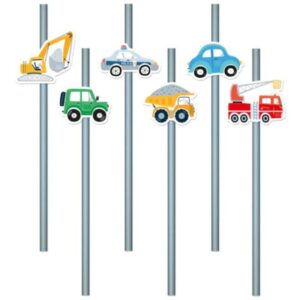 Slamky papierové Autá 6 ks - kovove slamky, slamky, sklenene slamky, papierove slamky, bambusove slamky, eko slamky, nerezove slamky, bambusové slamky, kovové slamky dm, ekologicke slamky, kefka na slamky, bio slamky, ryzove slamky, psenicne slamky