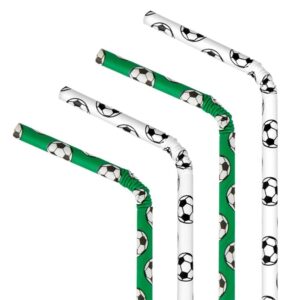 Papierové slamky Futbal 10 ks - kovove slamky, slamky, sklenene slamky, papierove slamky, bambusove slamky, eko slamky, nerezove slamky, bambusové slamky, kovové slamky dm, ekologicke slamky, kefka na slamky, bio slamky, ryzove slamky, psenicne slamky